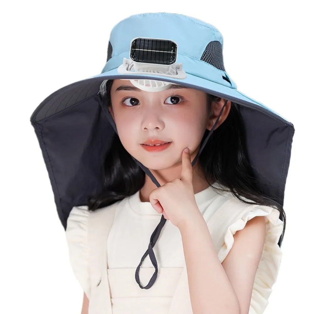 Adjustable Kids Solar Fan Hat - product detail 10