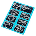 8 Piece Metal Puzzle Ring Set Brain Teaser Toys - product detail 3