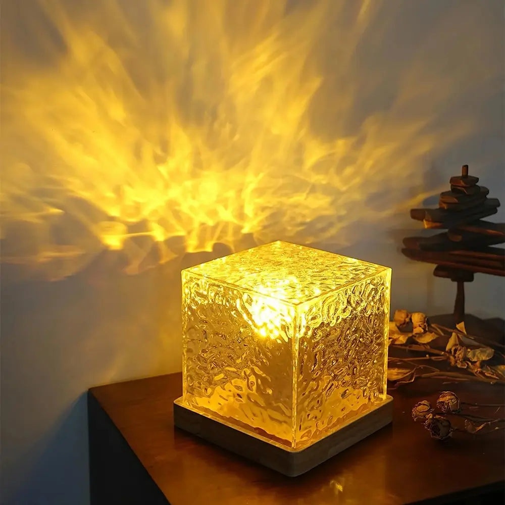 Lámpara Cubo Aurora LED Cambia Color con Resplandor Prisma