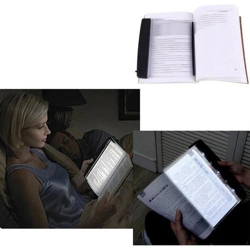 Luz de lectura para libros, panel plano LED portátil con batería