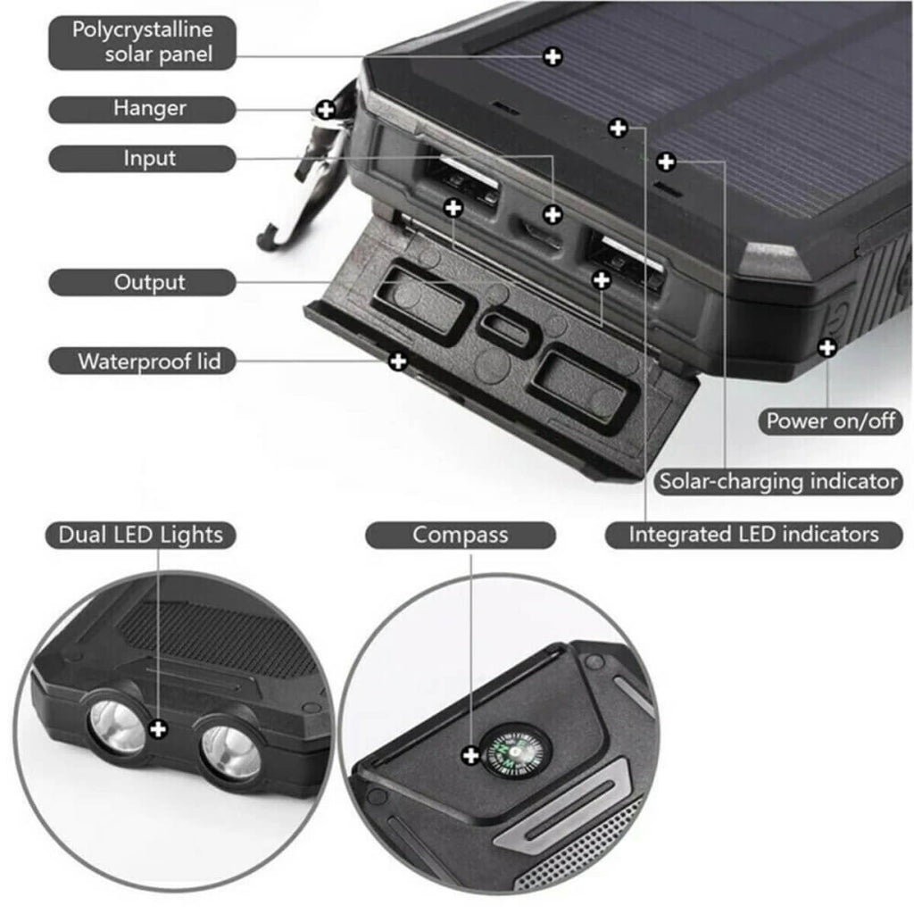 500000 MAH Solar Charger, Waterproof Power Bank, External - product image 9