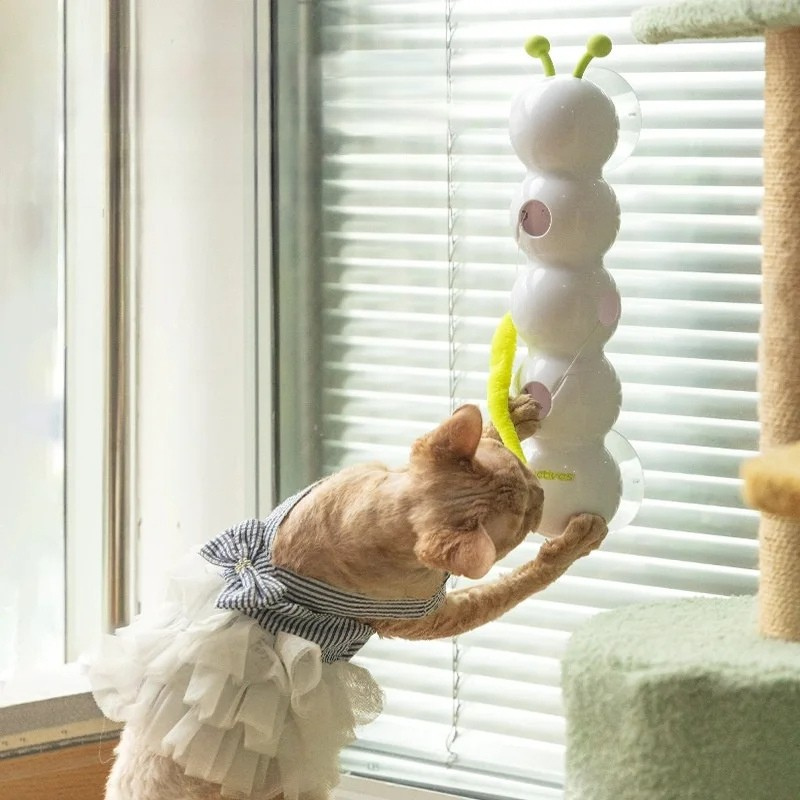 NOMOVA Interactive Worm Pole Cat Toy with Automatic Pop-Up