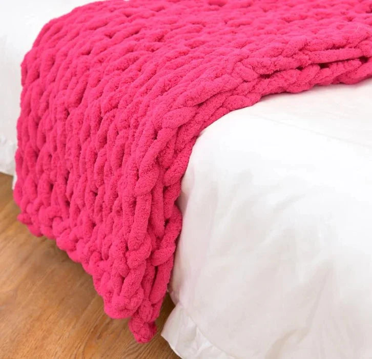 Chenille Chunky Knitted Blanket, Thick Cable Knit Throw for Couch Bed Sofa - product image 5