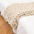 Chenille Chunky Knitted Blanket, Thick Cable Knit Throw for Couch Bed Sofa - product image 2