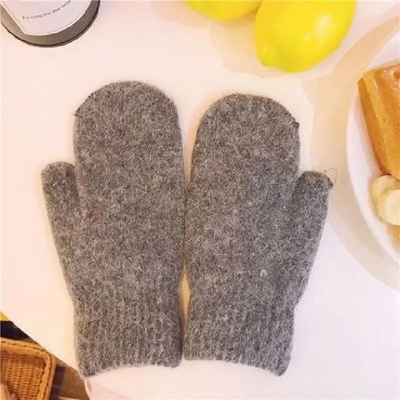 Cashmere Knit Mittens Winter for Women - product detail 7