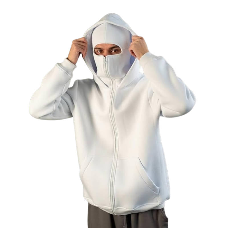 Unisex Full Zip Balaclava Hoodie - product detail 6