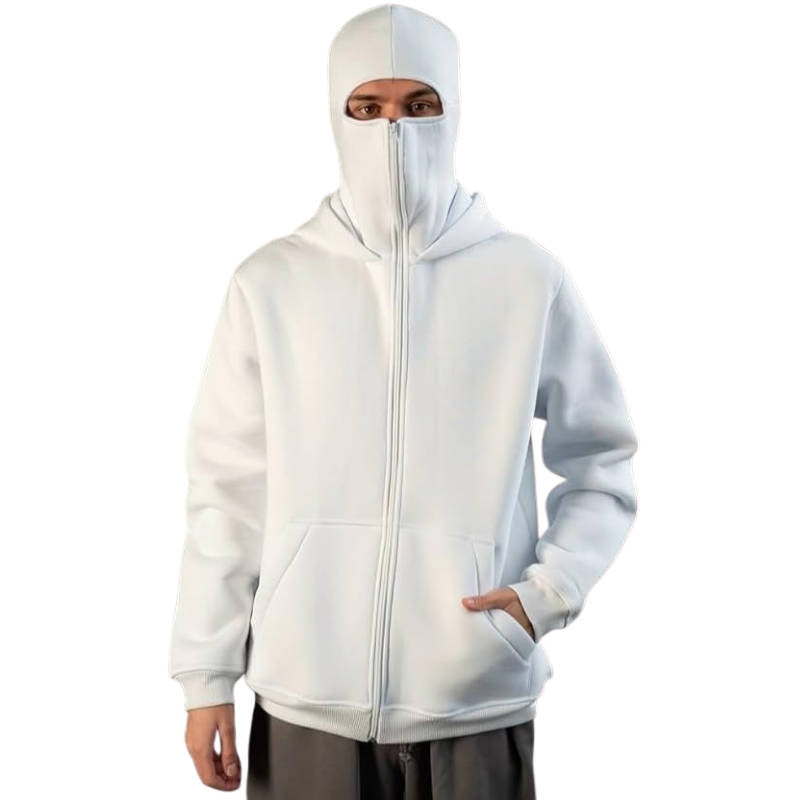 Unisex Full Zip Balaclava Hoodie - product detail 5