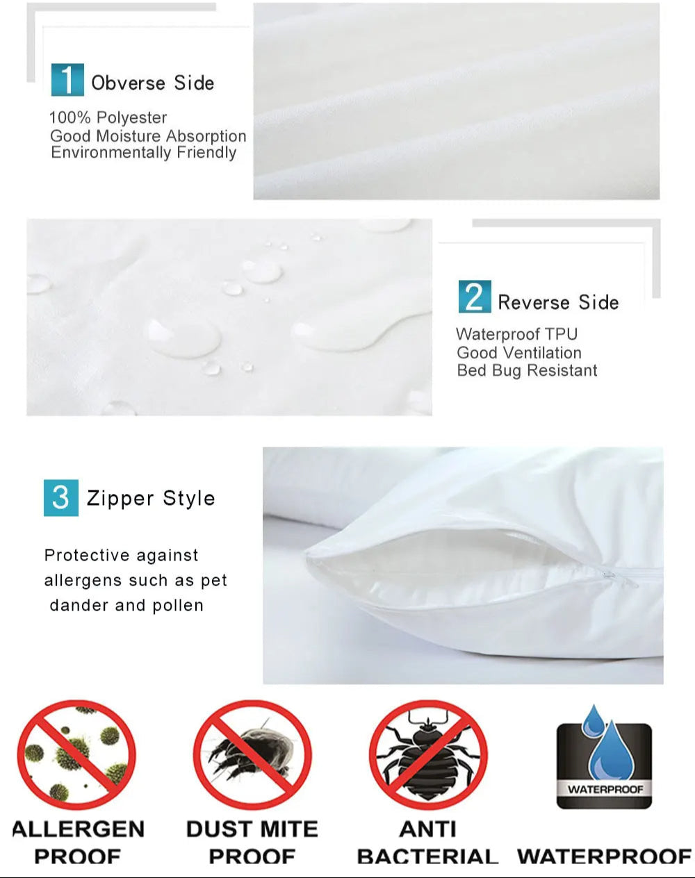 Waterproof Pillowcase - product detail 7