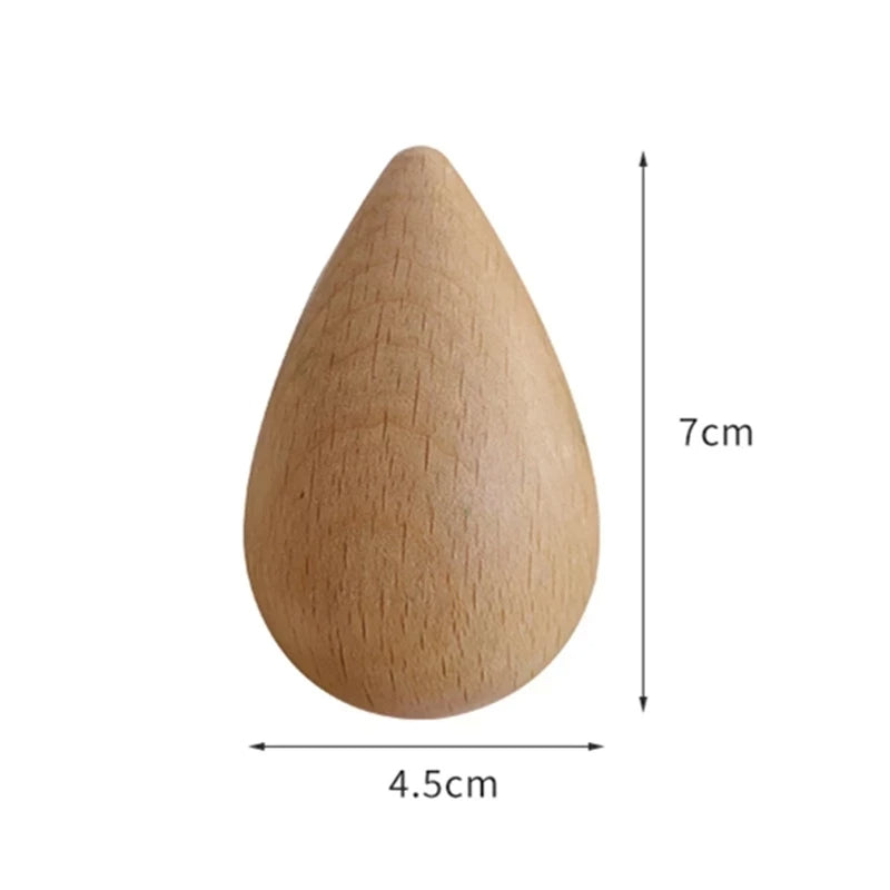 Beech Wood Water Drop Wall Coat Holder - product detail 2