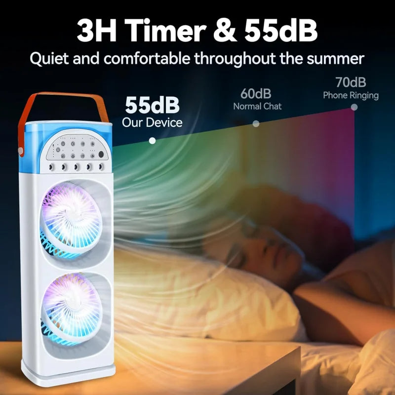 Mini Portable Airconditioner with Humidifier & LED Light - product detail 3