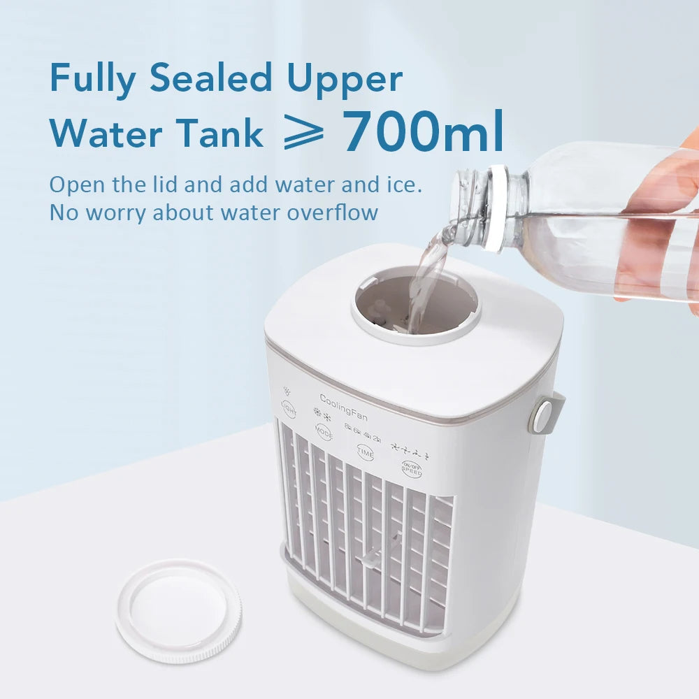 Mini Portable Aircon & Humidifier with LED - product detail 4