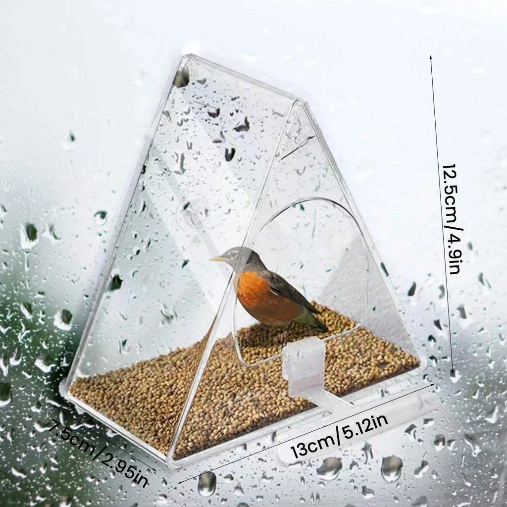Clear Acrylic Hanging Bird Feeder for Outdoor Garden - product detail 4