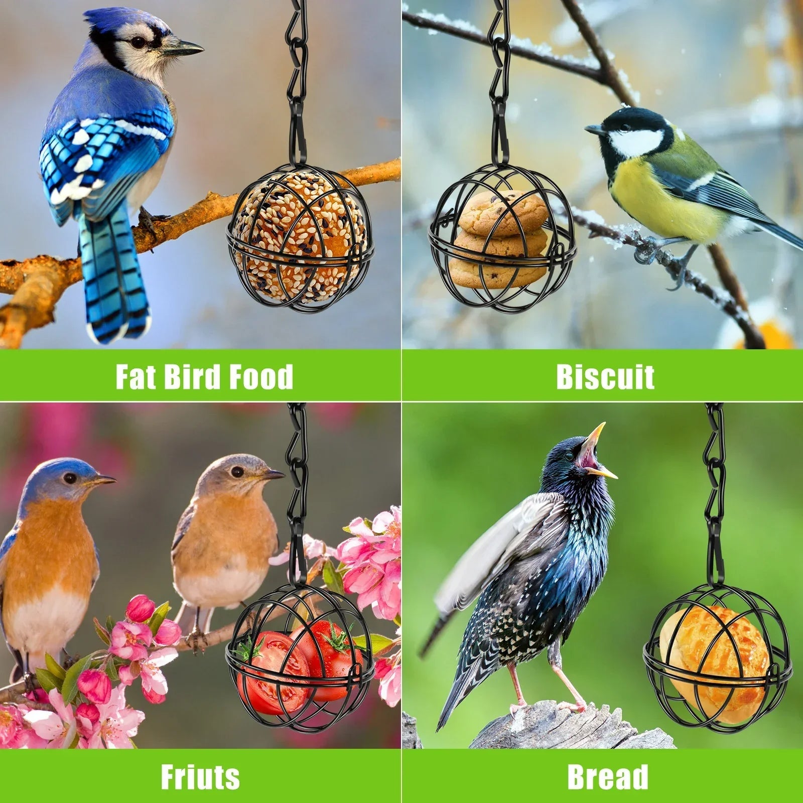 Metal Hanging Bird Feeder Set - product detail 2