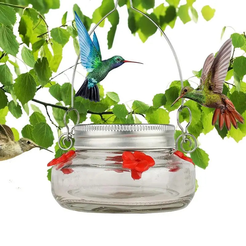 NOMOVA Clear Flower Port Hummingbird Feeder