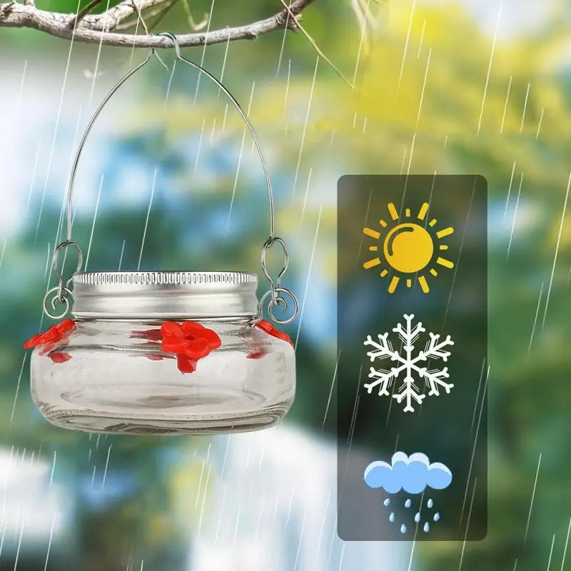Clear Flower Port Hummingbird Feeder - product detail 2