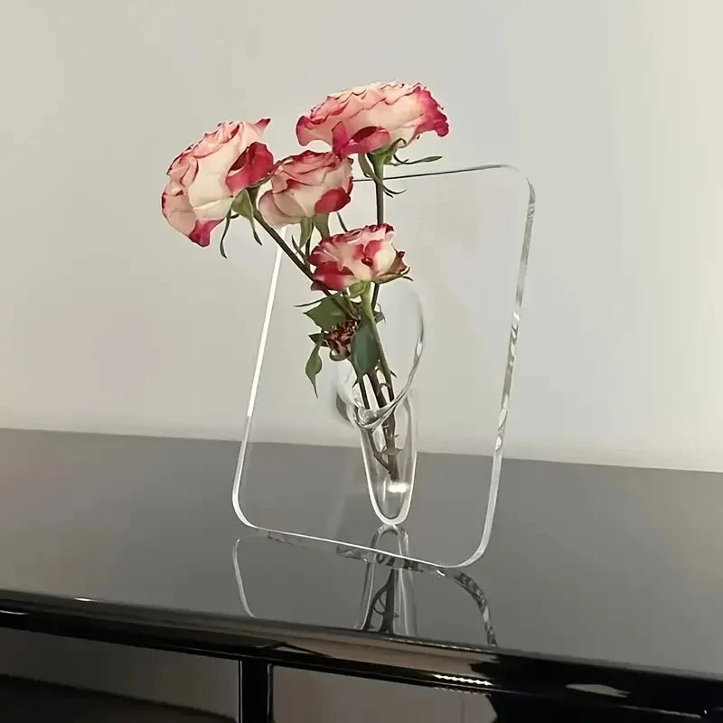 NOMOVA Modern Decorative Acrylic Picture Frame Flower Vase