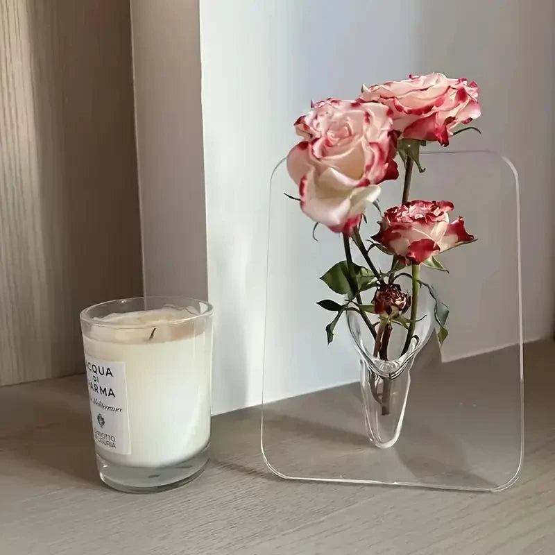 Modern Decorative Acrylic Picture Frame Flower Vase - product detail 2