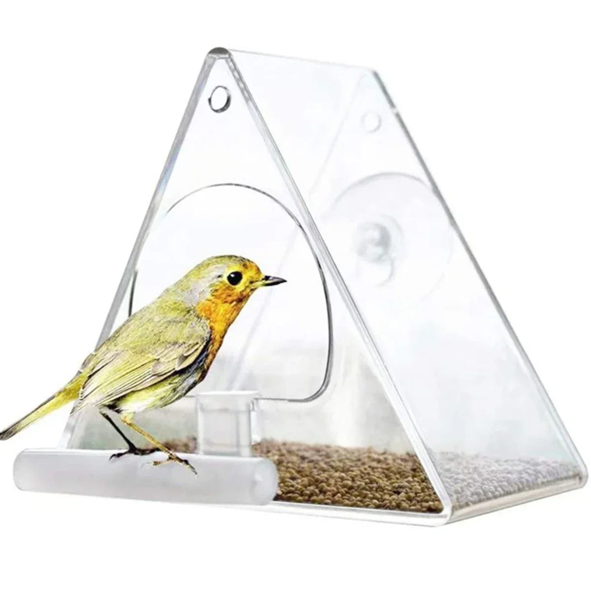 Clear Acrylic Hanging Bird Feeder for Outdoor Garden - product detail 2