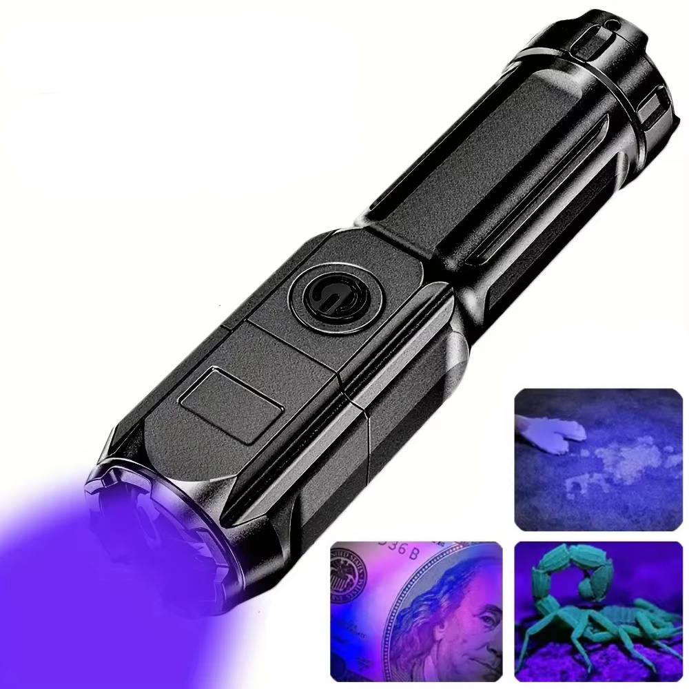 NOMOVA Rechargeable Ultraviolet UV Flashlight, Zoomable
