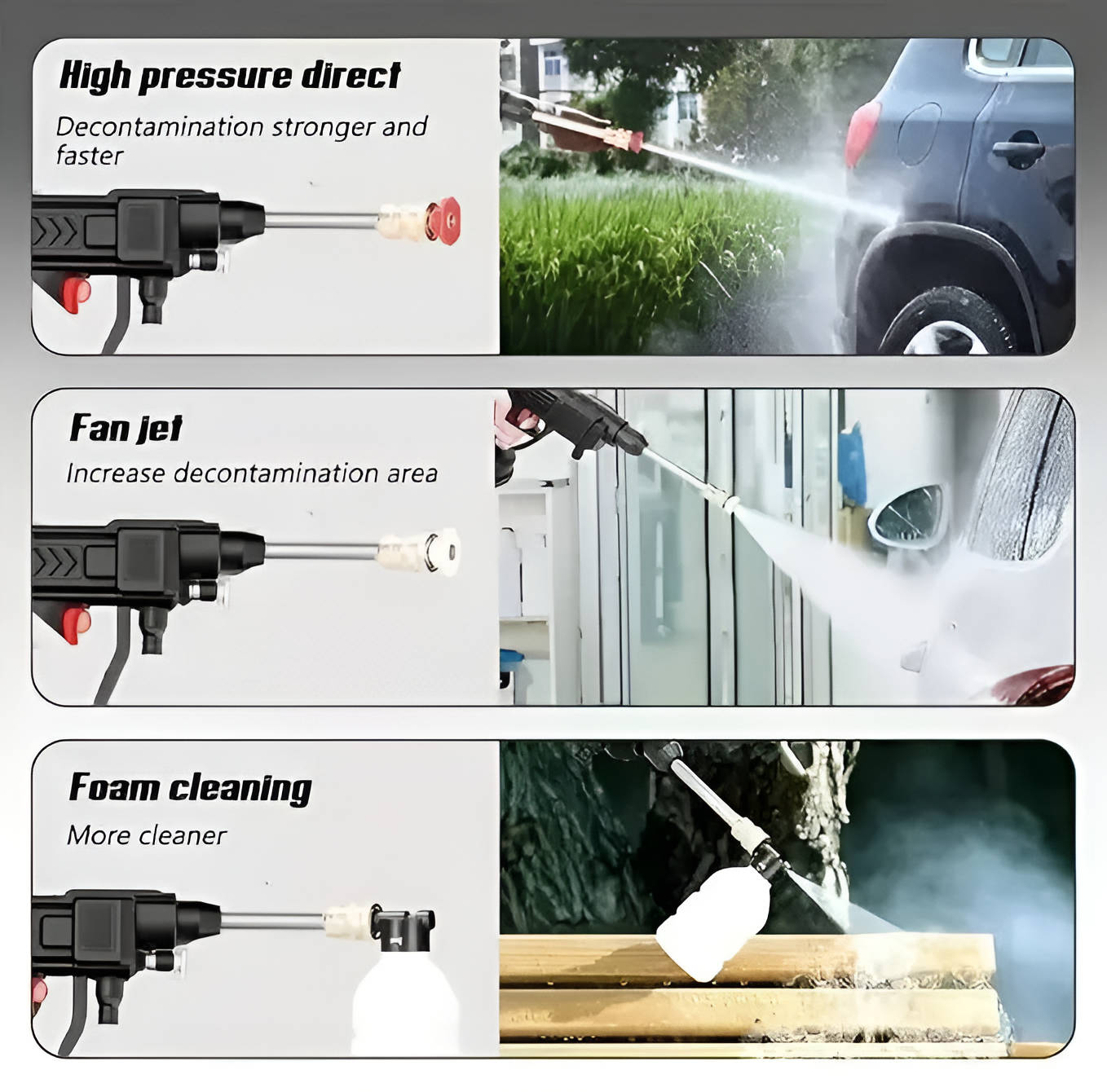 Cordless Portable High Pressure Spray Water Gun Set | - product detail 7