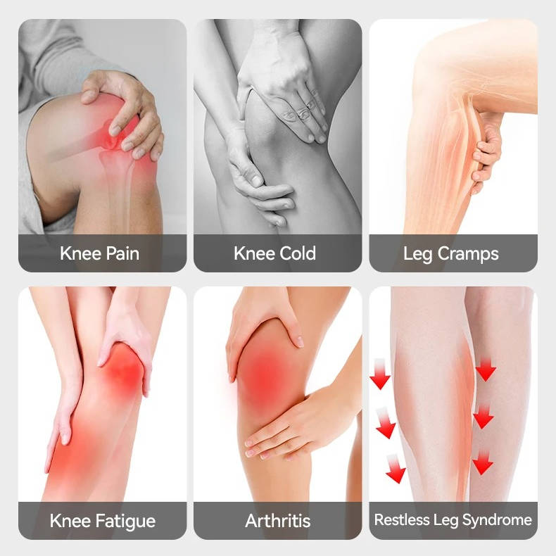 Cordless Knee Massager With Heat Vibration For Pain Relief - product detail 3