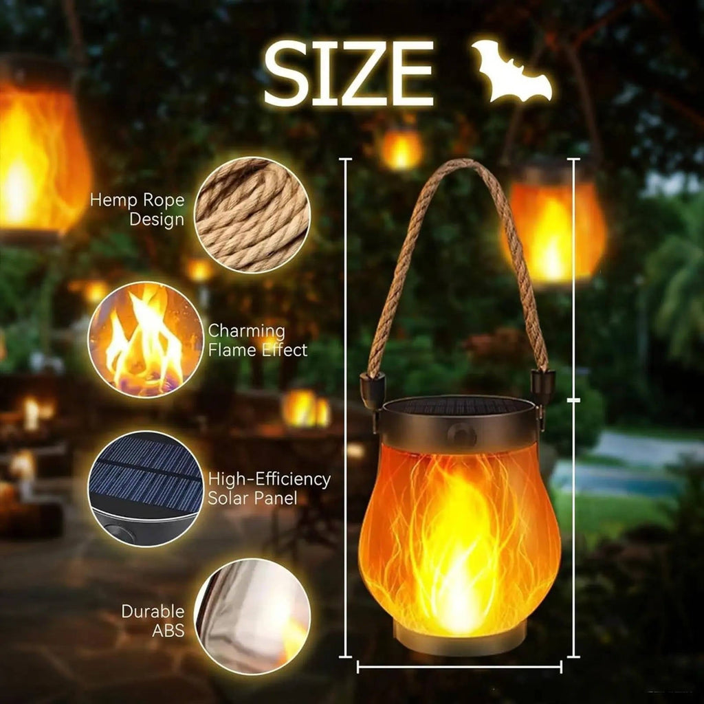 Solar Outdoor Porch Flame Lanterns - product detail 7