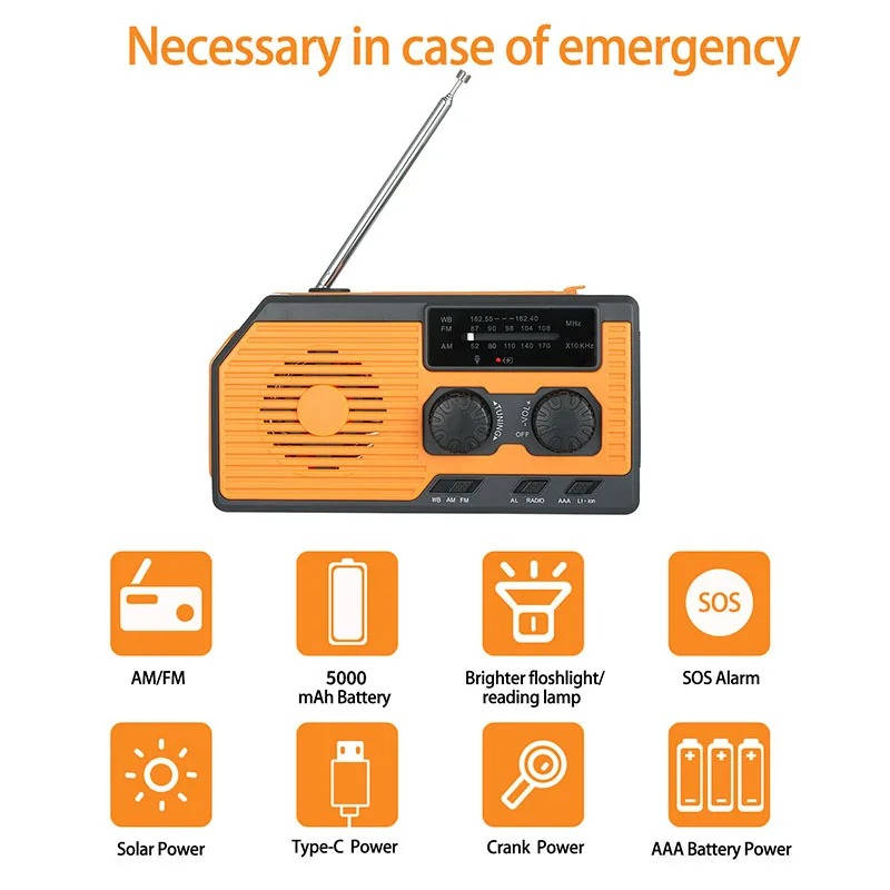Solar Hand Crank Emergency Radio - product detail 6
