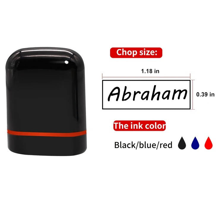Custom Signature Stamp Personalized Logo Name Stamper - product detail 5