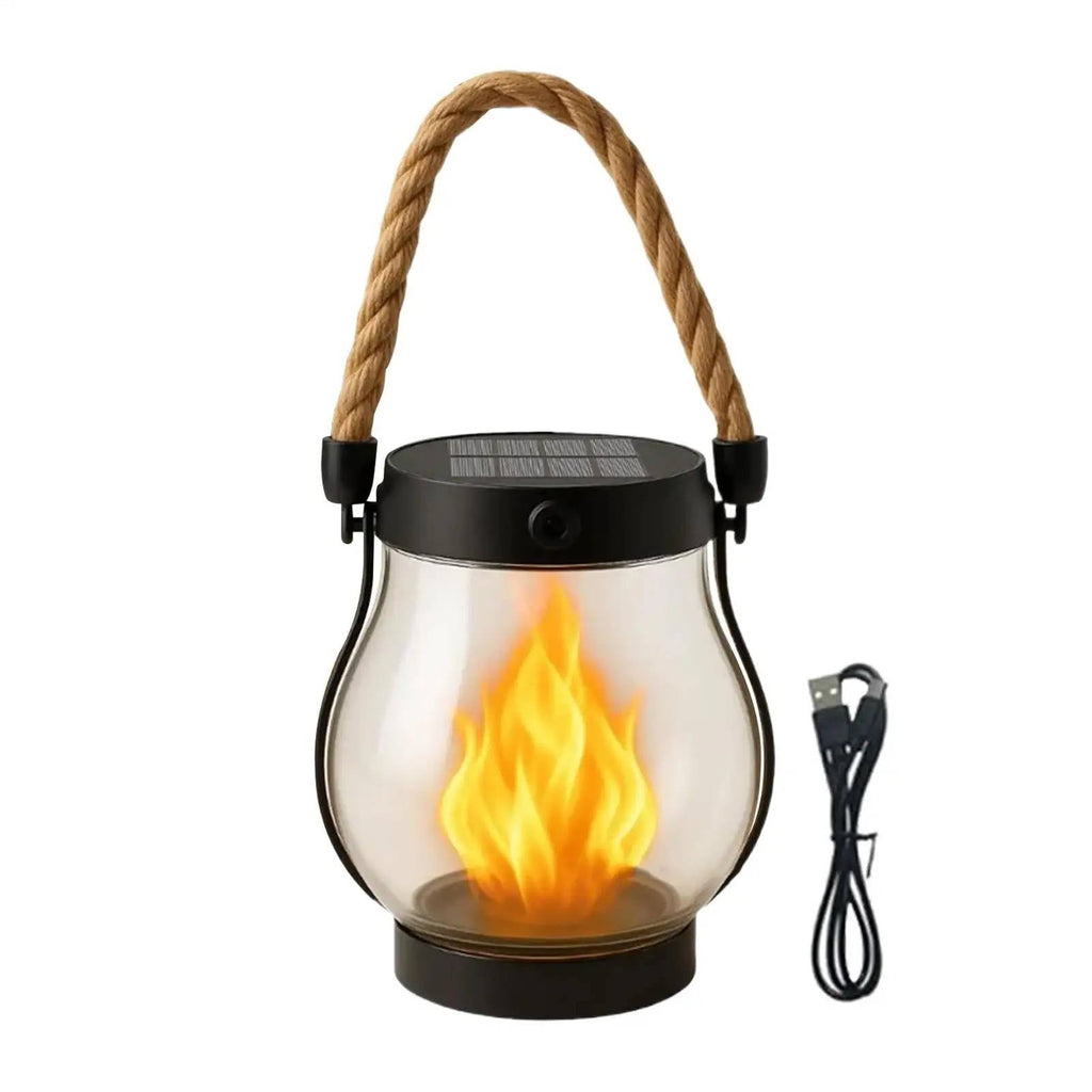 Solar Outdoor Porch Flame Lanterns - product detail 6