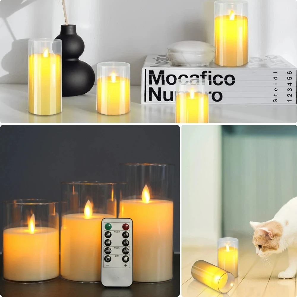 Realistic Flameless Candles With Remote - product detail 9