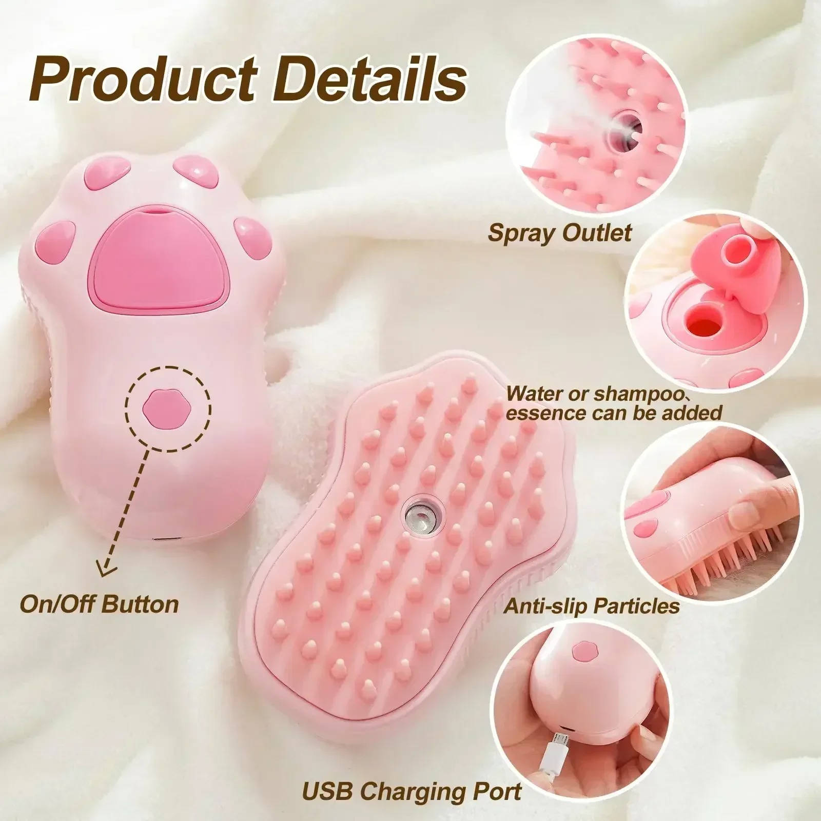 Dog Brush With Steam - product detail 10