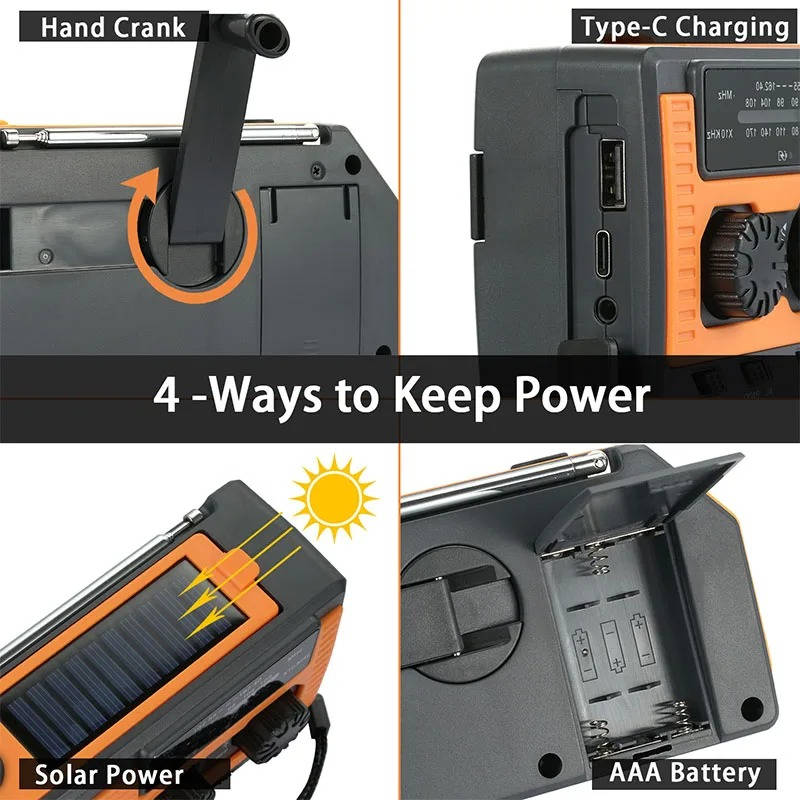 Solar Hand Crank Emergency Radio - product detail 2