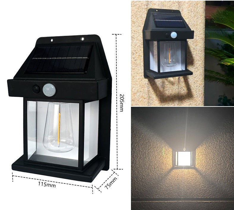 Solar Lantern Wall Light Set of 2 – Motion Sensor &amp; Auto On/Off