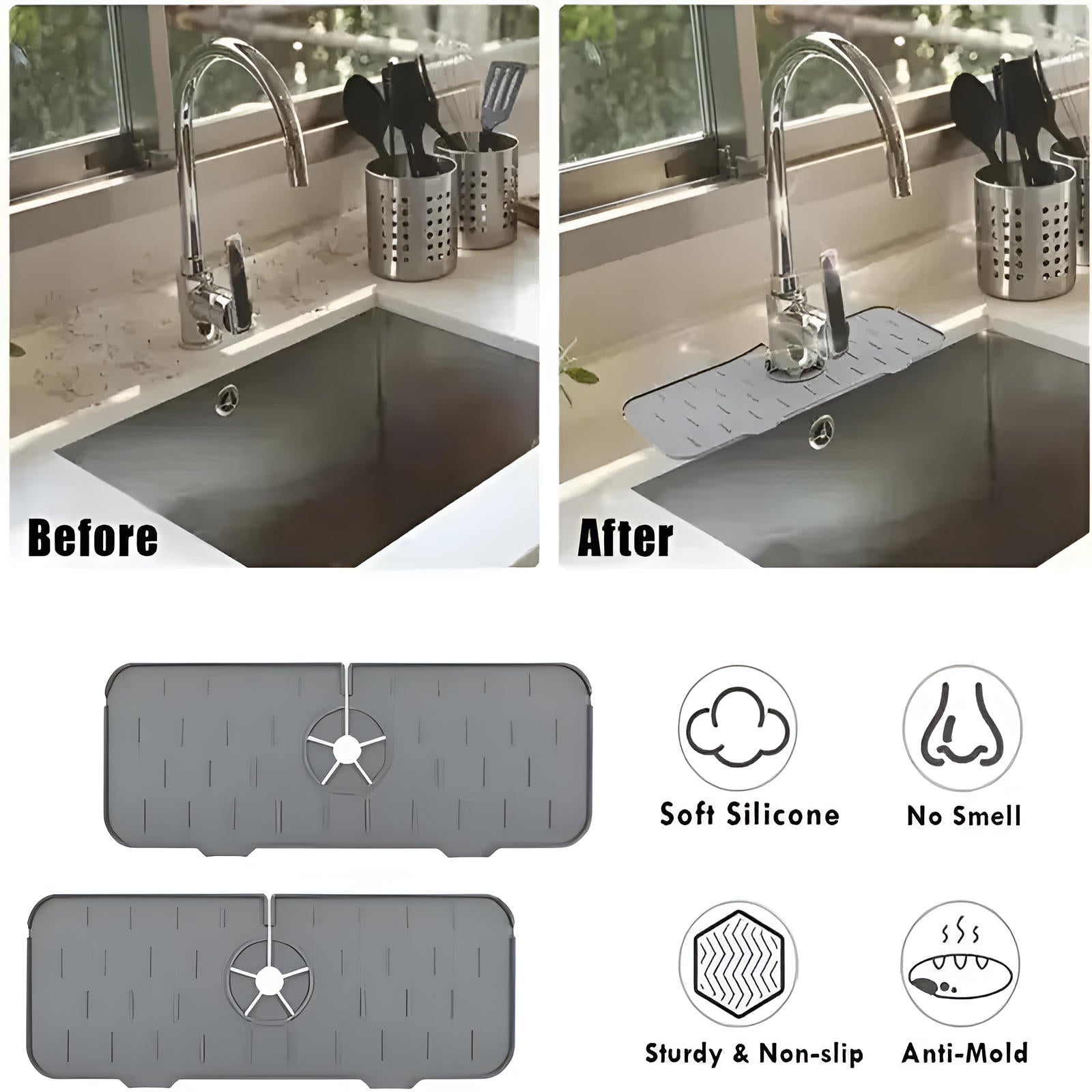 Kitchen Sink Faucetsplash Guard - product detail 6