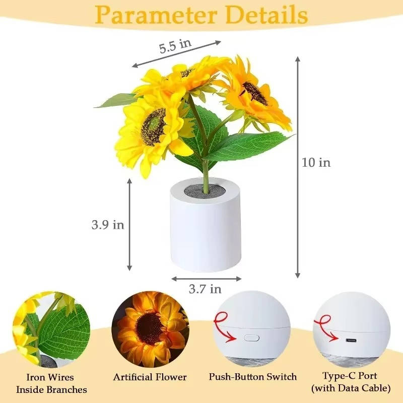 Sunflower Lamp - product detail 11