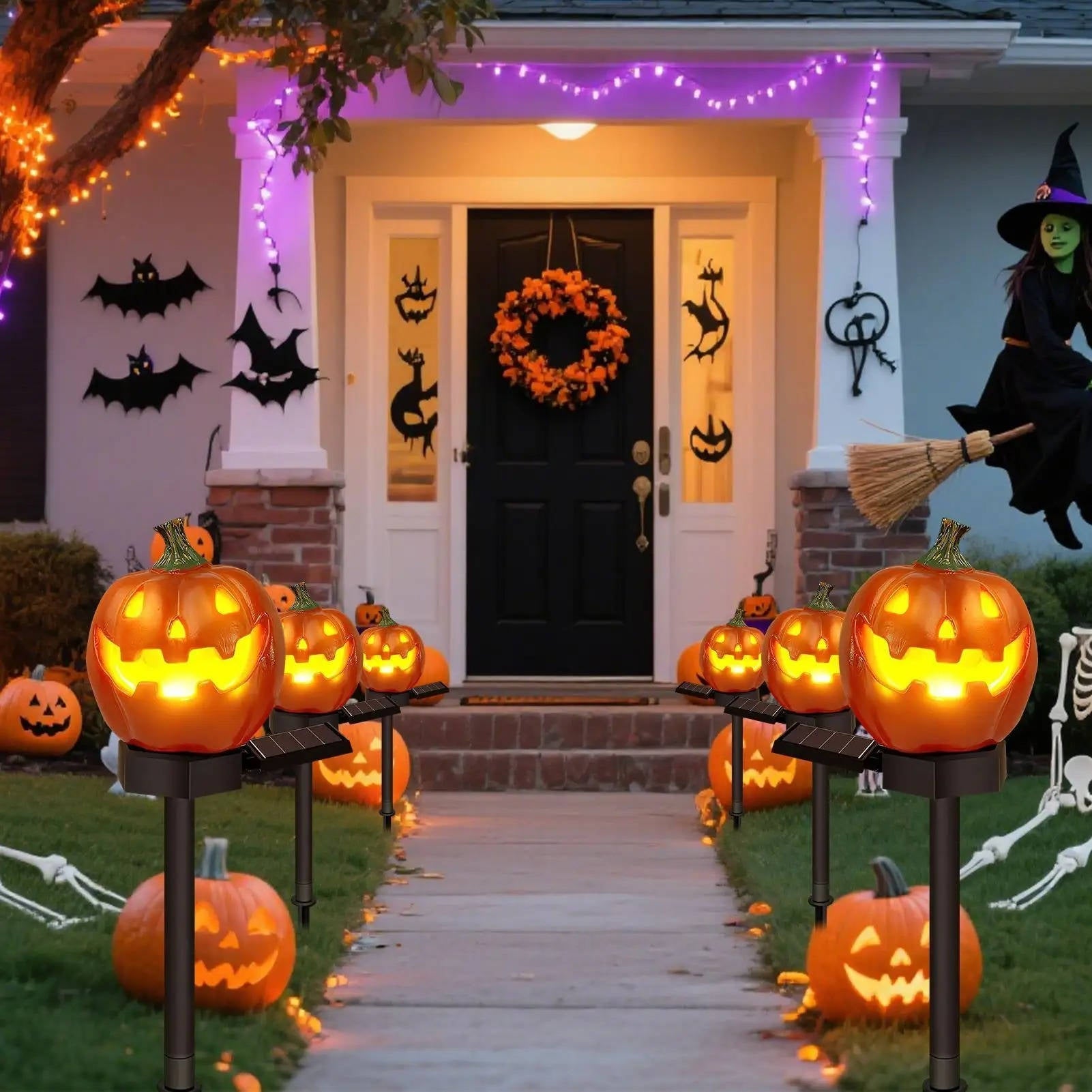 NOMOVA Light Up Pumpkin Decor Halloween Pathway Lights