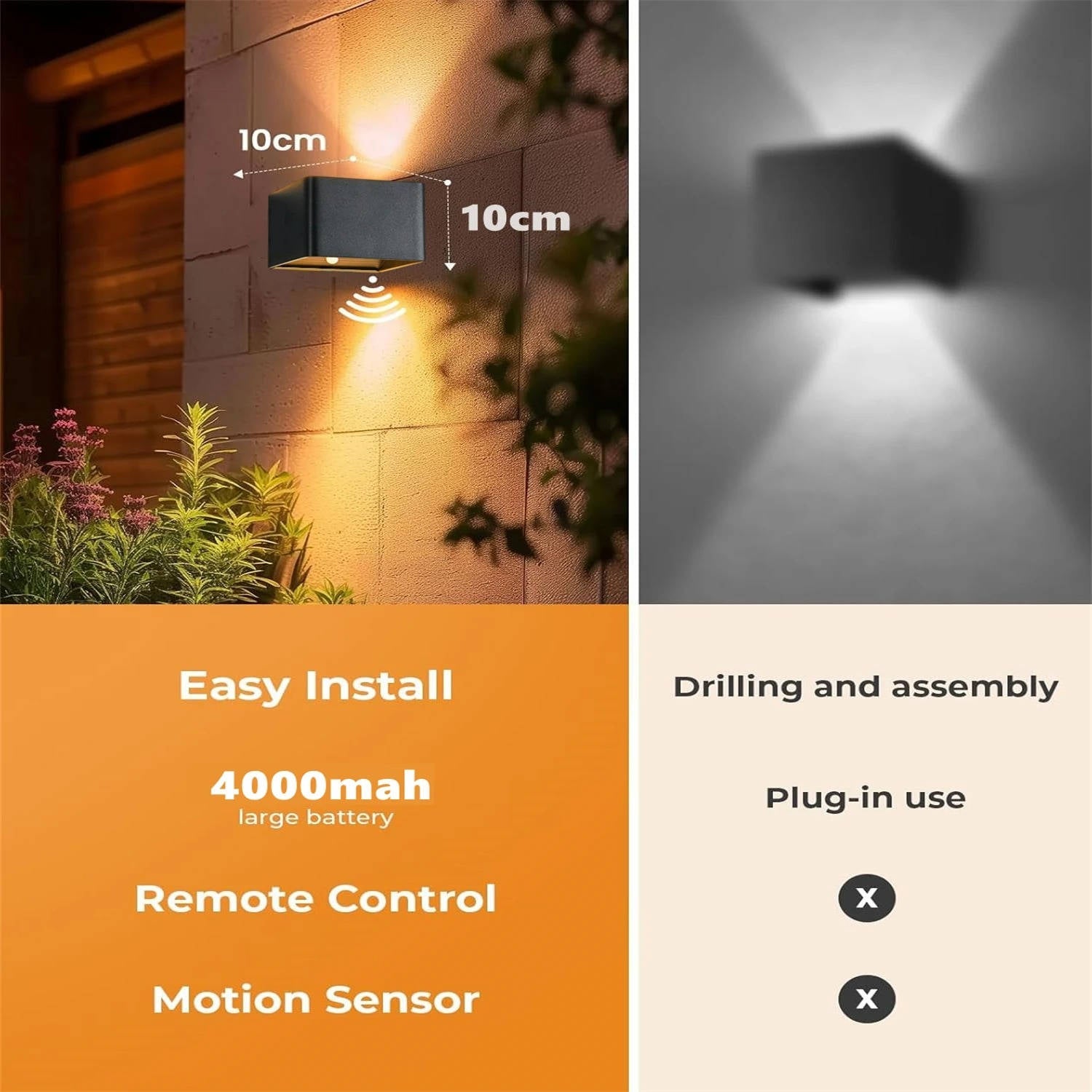 Indoor Wall Light with Motion Sensor & Remote Control - product detail 5