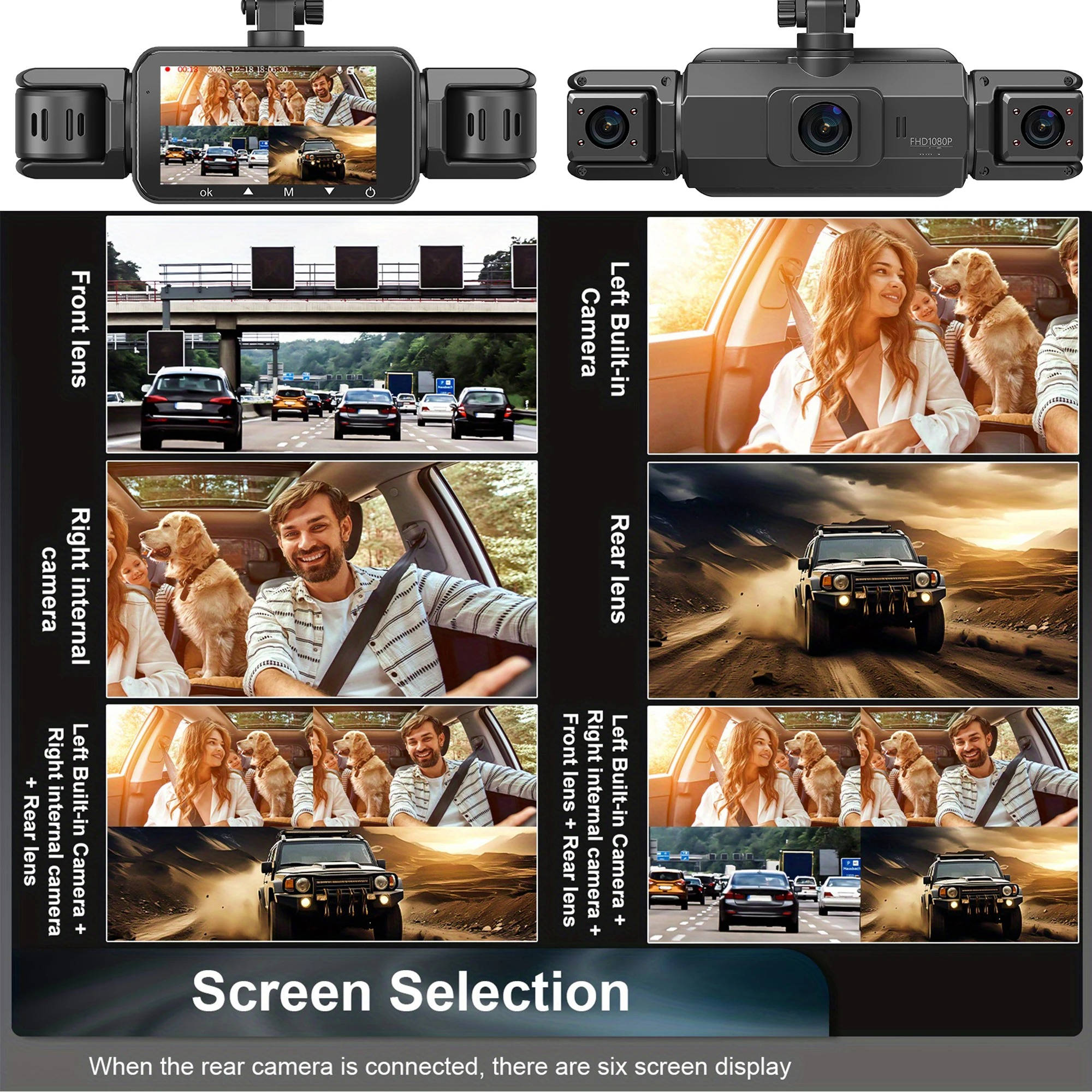 Wireless Car Dash Cam Front And Rear With Night Vision - product detail 3