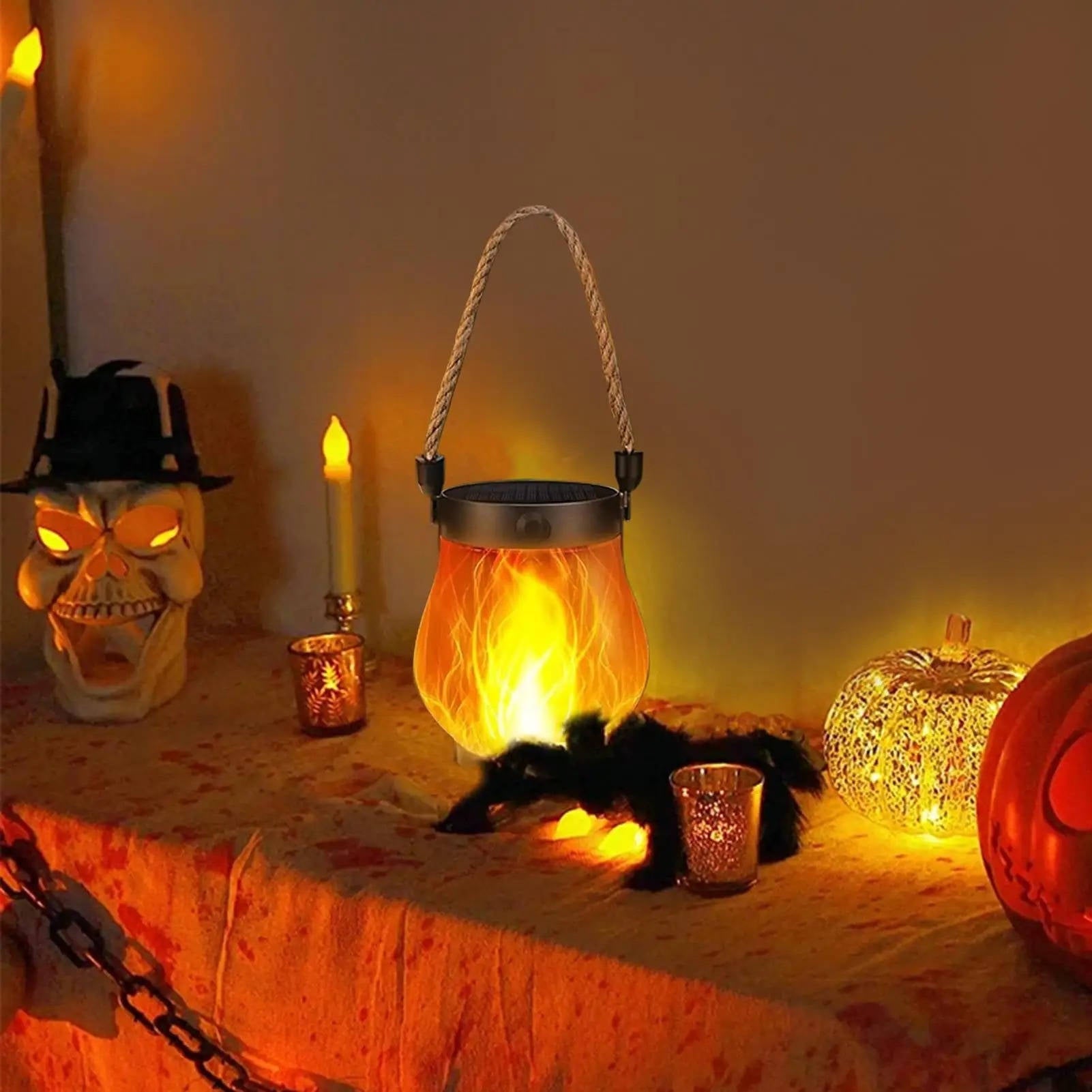 Solar Outdoor Porch Flame Lanterns - product detail 4