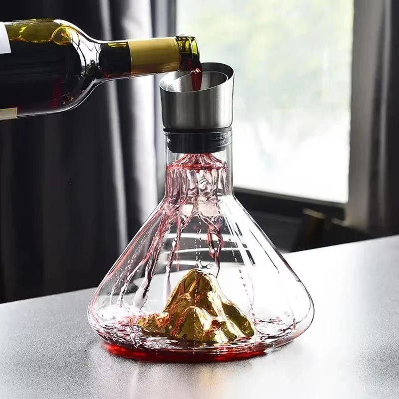 Crystal Glass Wine Decanter Aerator Carafe - product detail 10