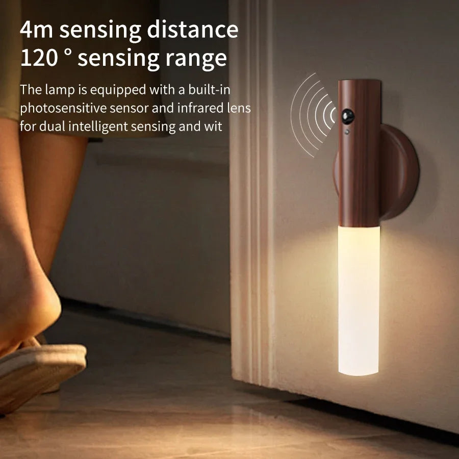 Wood Grain Motion Sensor Night Light with Magnetic Base - product image 5