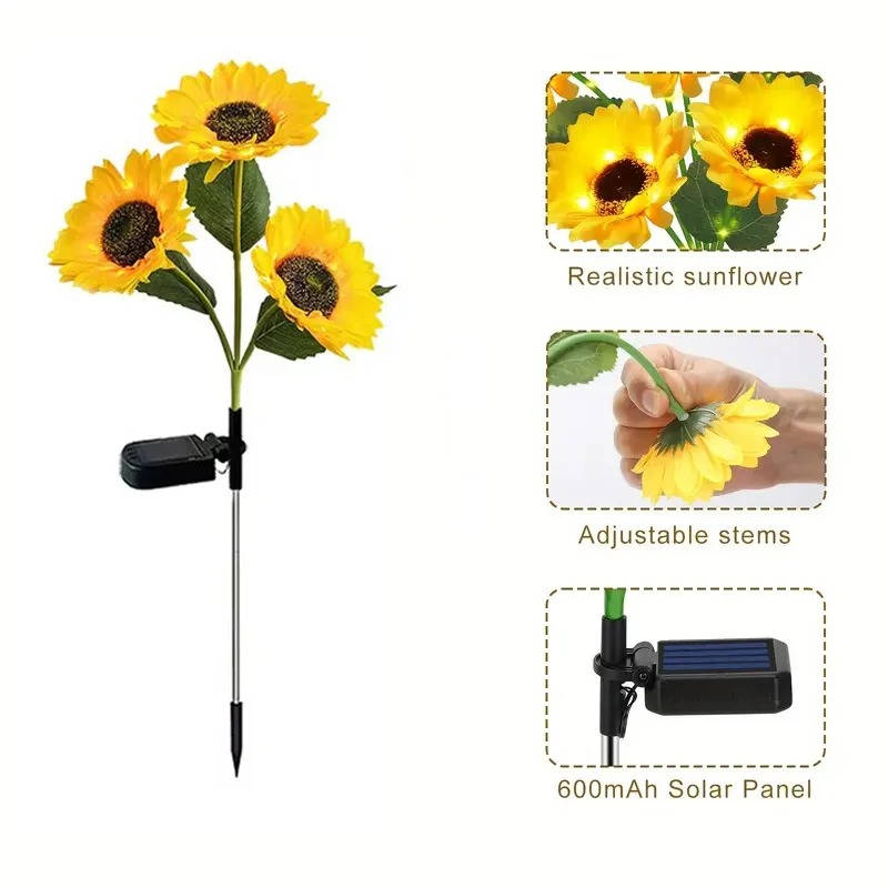 Outdoor Solar Simulation Sunflower Light - product detail 6