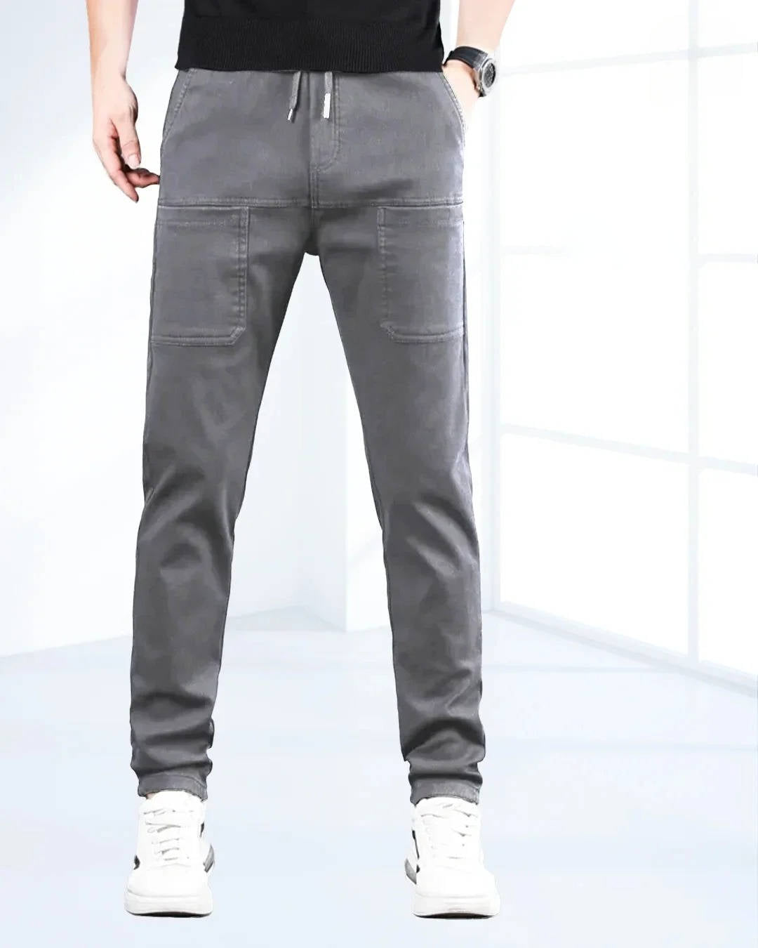 Men's High Stretch Cargo Pants with Pockets - product detail 6
