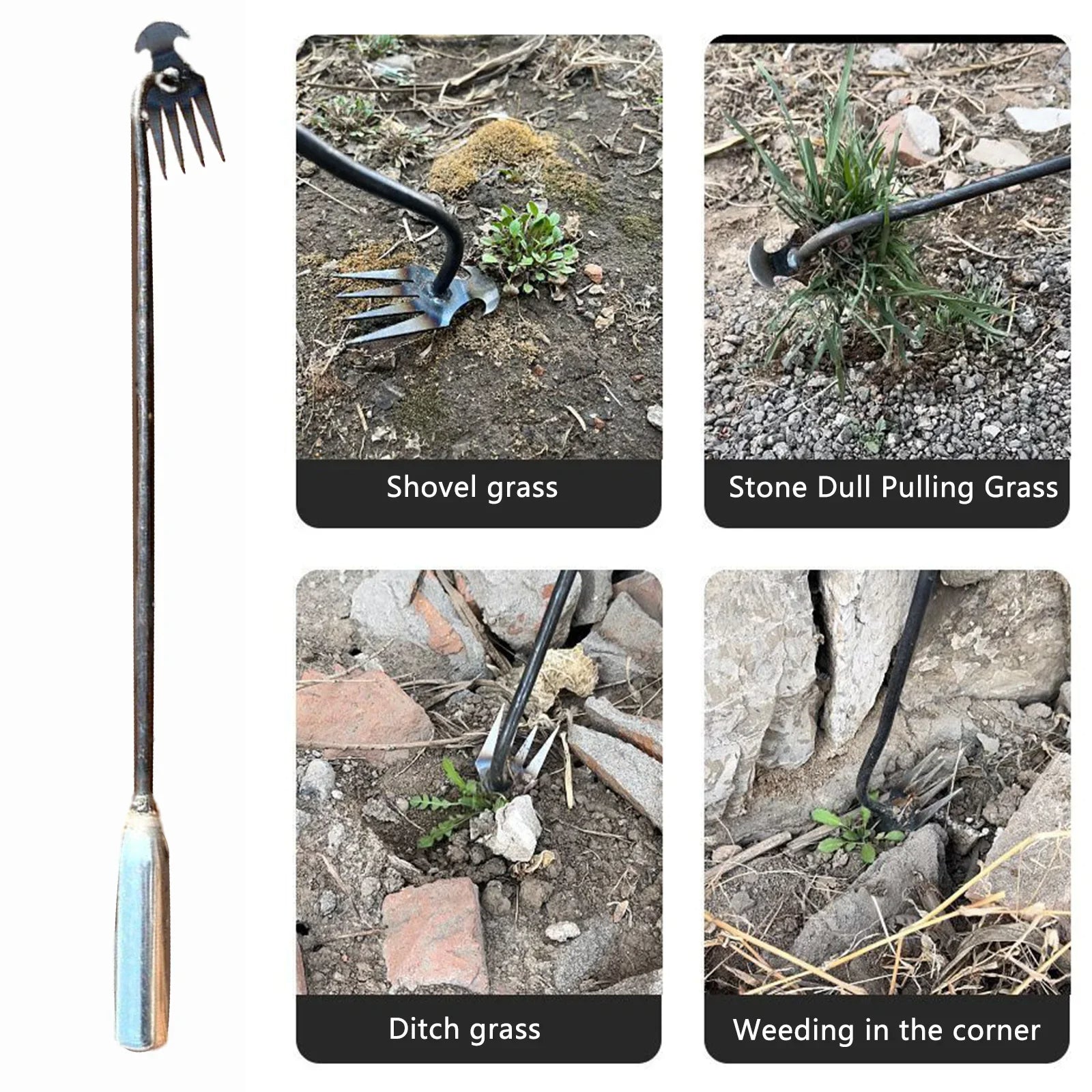 Crescent Weeder Tool with Long Handle - product detail 2