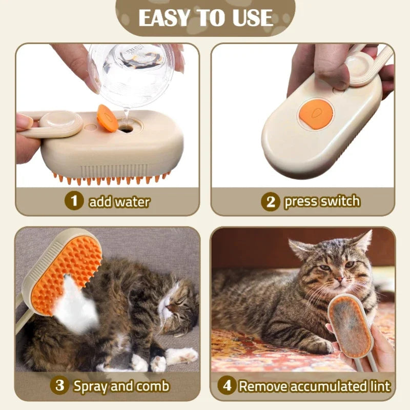 3-in-1 Pet Steam Grooming Brush - product image 5