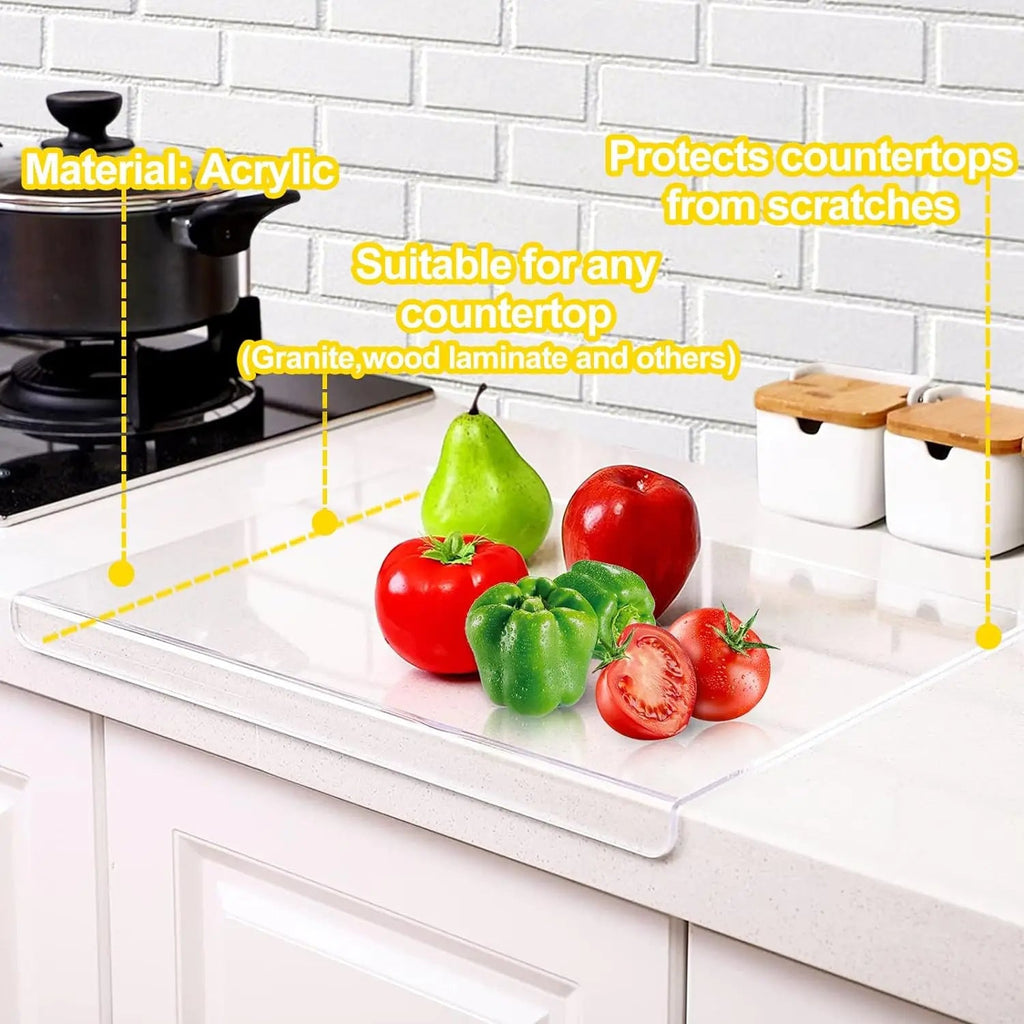 Clear Acrylic Cutting Board with Counter Lip - product image 3
