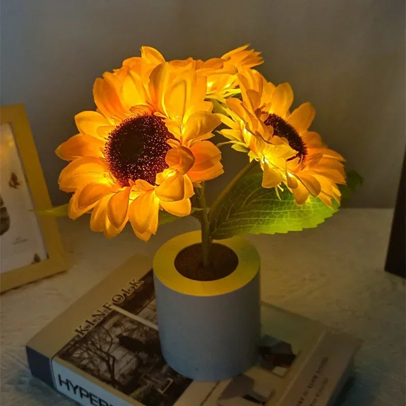 Rechargeable Sunflower Night Light - product detail 2
