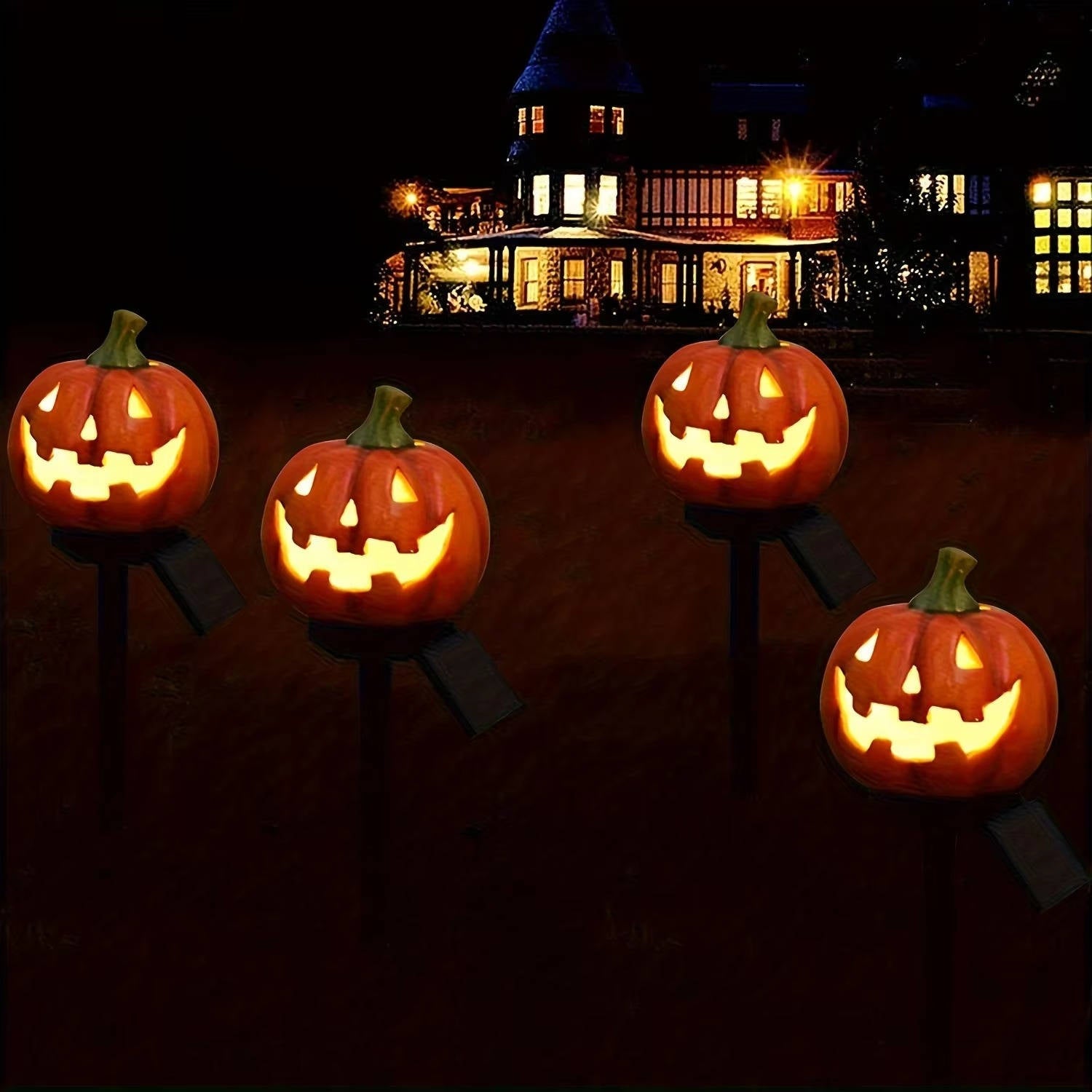Light Up Pumpkin Decor Halloween Pathway Lights - product detail 4