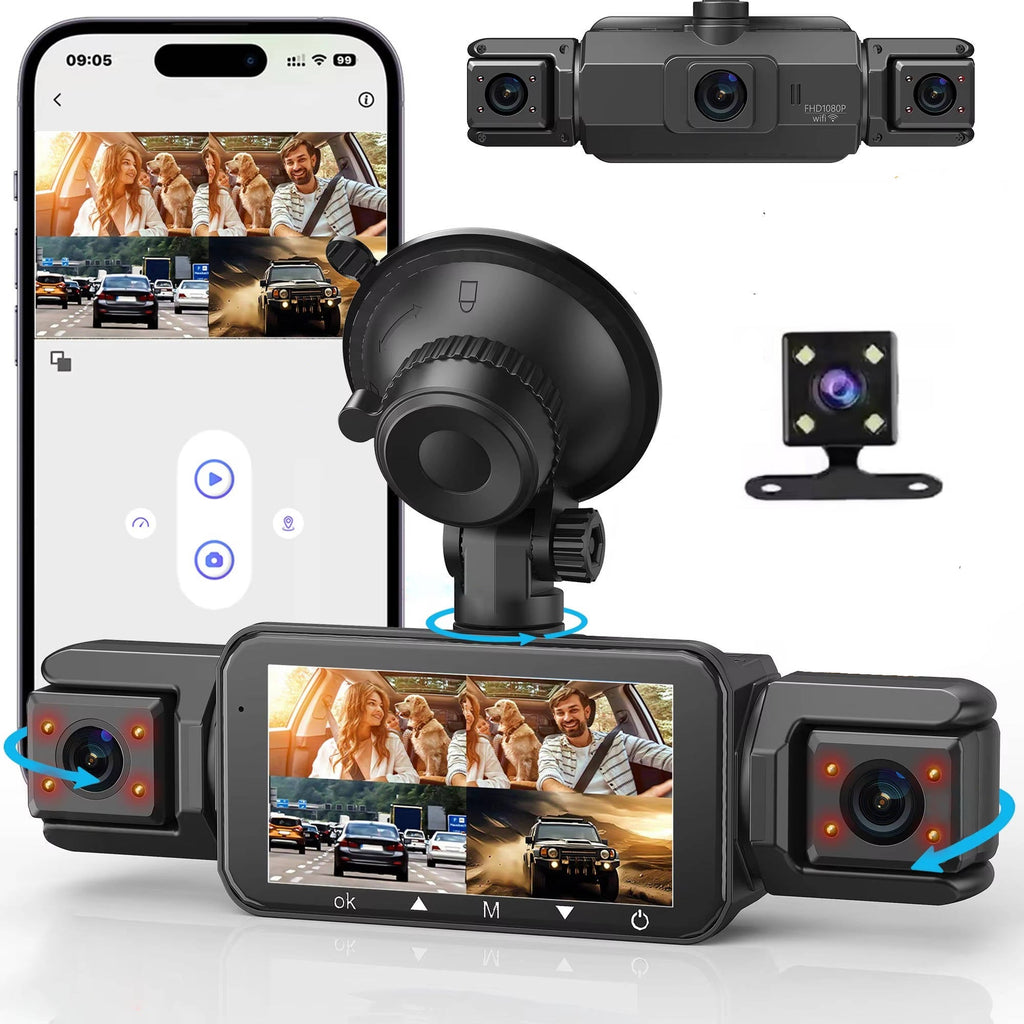 NOMOVA Wireless Car Dash Cam Front And Rear With Night Vision