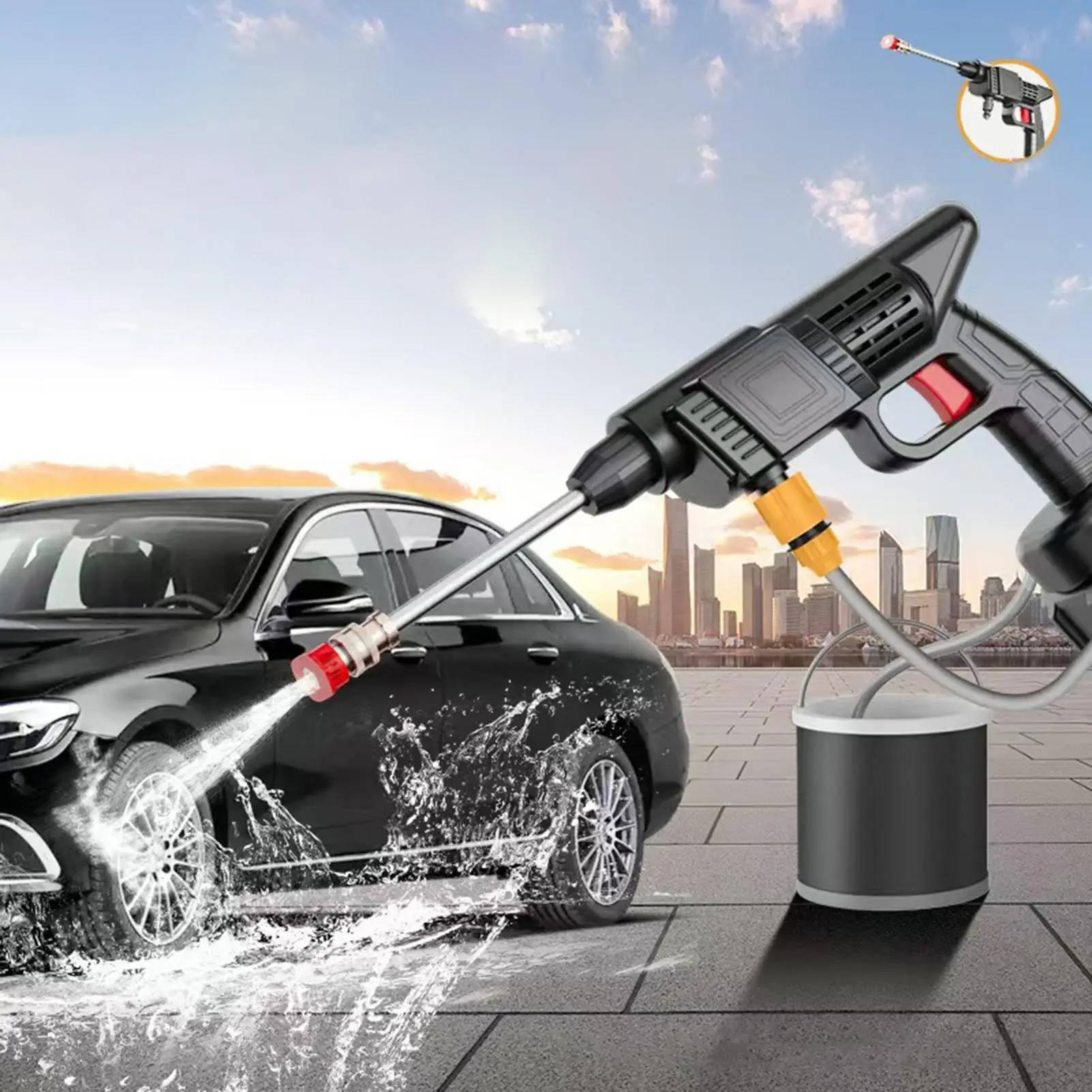 Cordless Portable High Pressure Spray Water Gun Set | - product detail 2